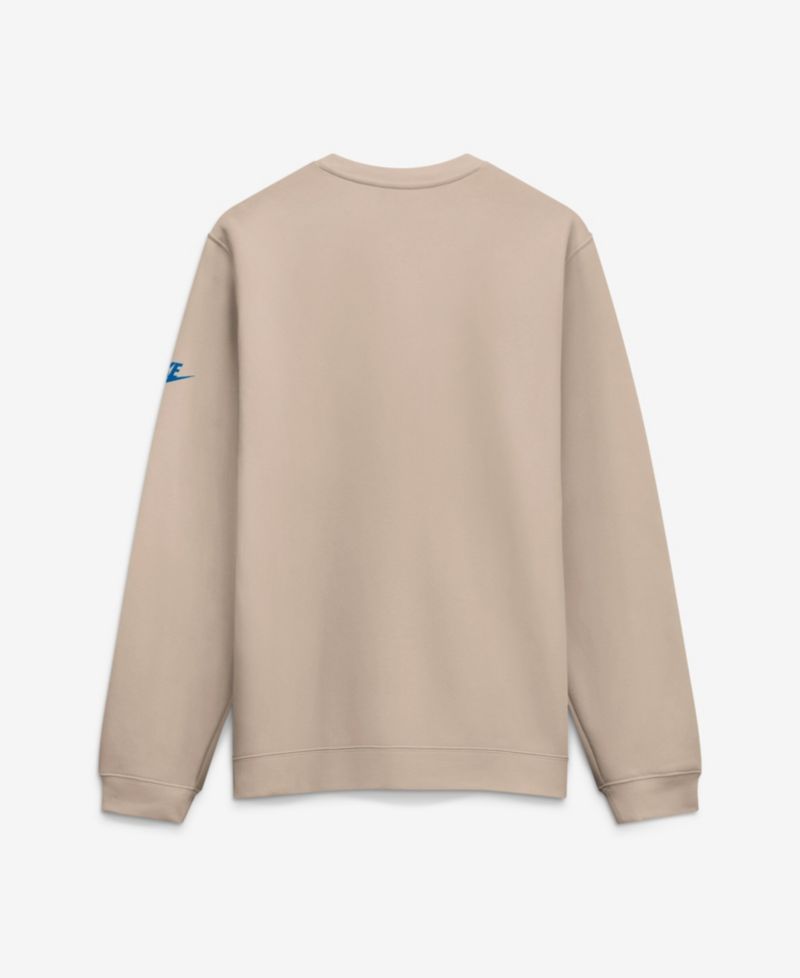 Men's Sand Detroit Lions I-Formation Rewind Club Crew Sweatshirt