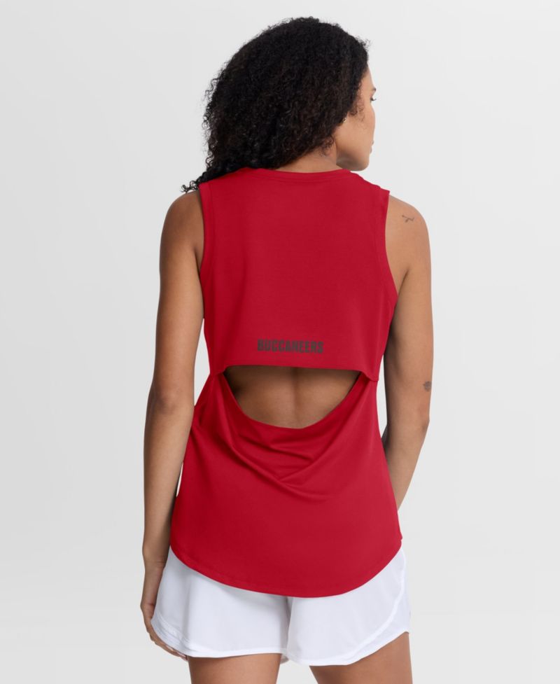 Women's Tampa Bay Buccaneers Scoop-Neck Mesh-Back Tank Top