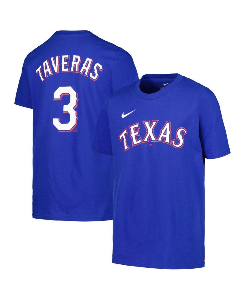 Big Boys and Girls Leody Taveras Royal Texas Rangers Name & Number T-Shirt