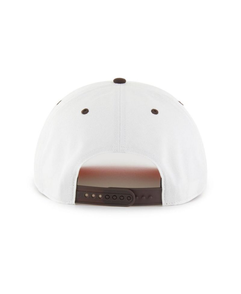 Men's White/Brown Cleveland Browns Roscoe Two-Toned Hitch Adjustable Hat