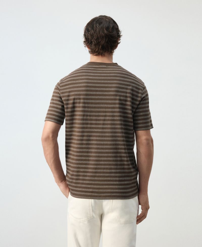 Men's Regular-Fit Cotton-Linen Blend T-Shirt