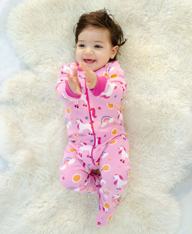Toddler Girls Matching Family One-Piece Cotton Sleep 'n Play Footed Pajamas - Cute and Playful Prints