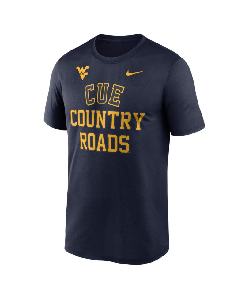 Men's Navy West Virginia Mountaineers Primetime Arch Mantra Legend Dri-FIT T-Shirt