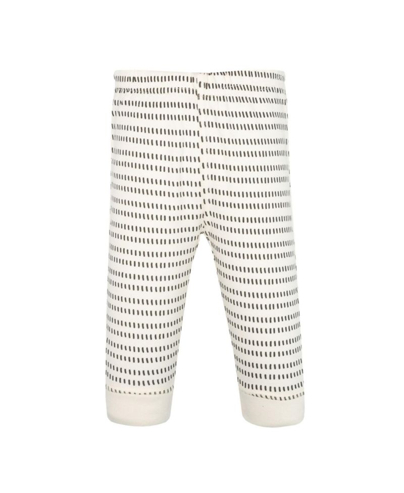 Toddler Boys Hudson 4piece Cotton Pants and Leggings, Modern Neutral Strip