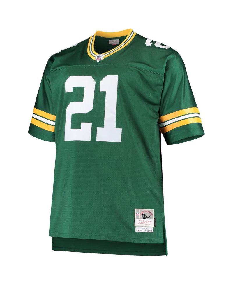 Men's Charles Woodson Green Green Bay Packers Big and Tall 2010 Retired Player Replica Jersey