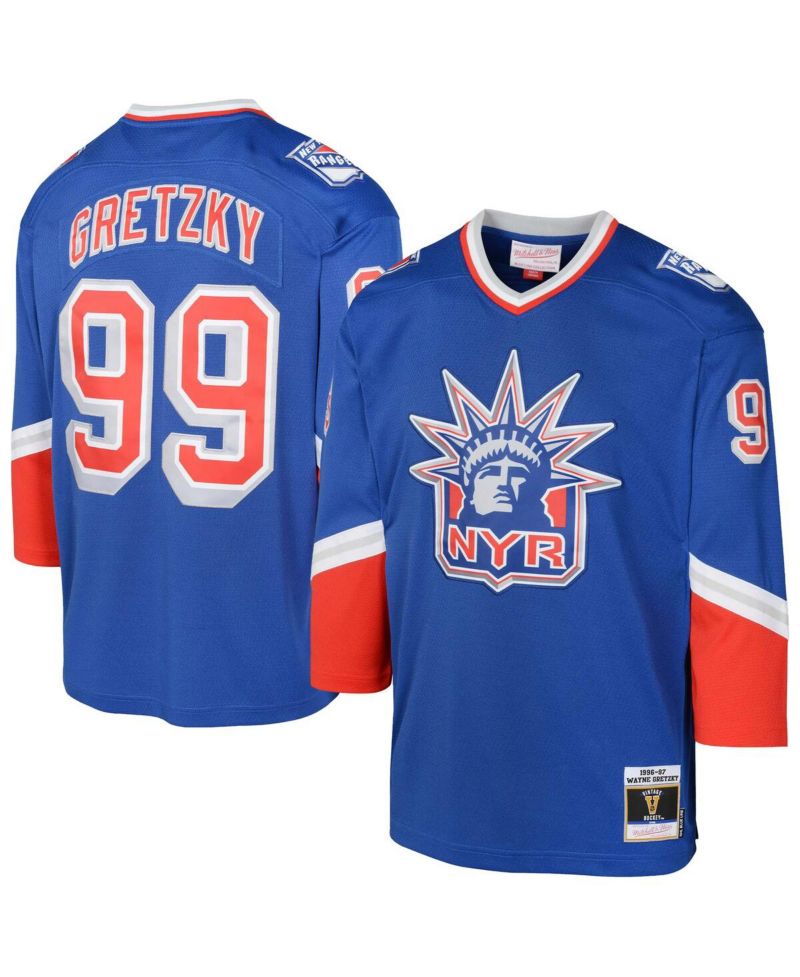 Big Boys and Girls Wayne Gretzky New York Rangers 1996/97 Blue Line Player Jersey