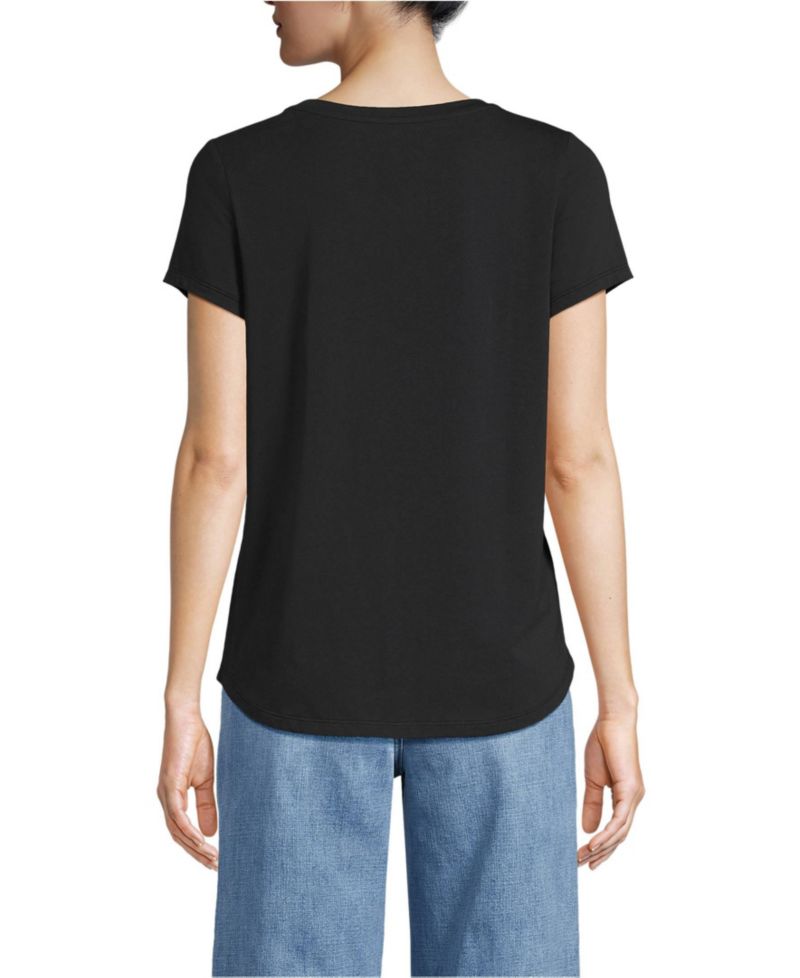 Women's Short Sleeve Lightweight Jersey Scoop Neck T-shirt