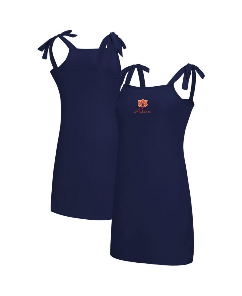 Women's Navy Auburn Tigers Tie-Shoulder Nightdress