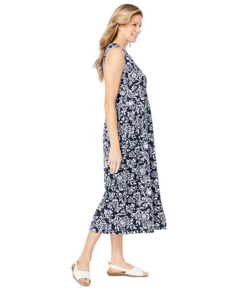 Plus Size Sleeveless Button Front Dress