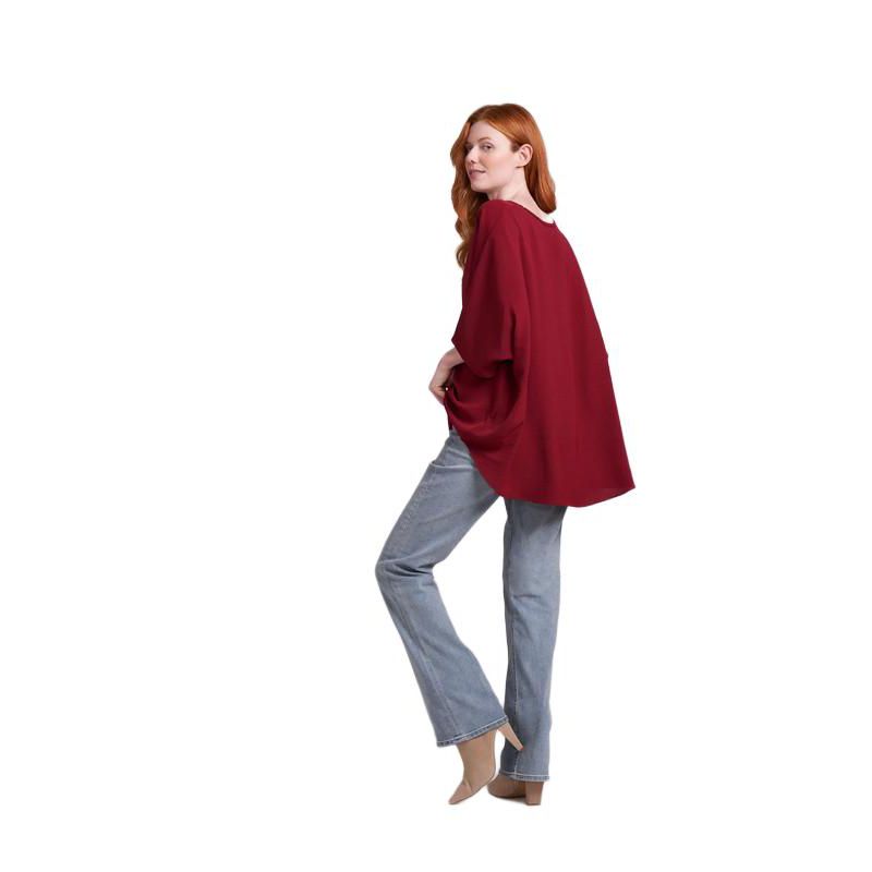 Women's Claire Very Oversided Lightwieght V-Neck Top