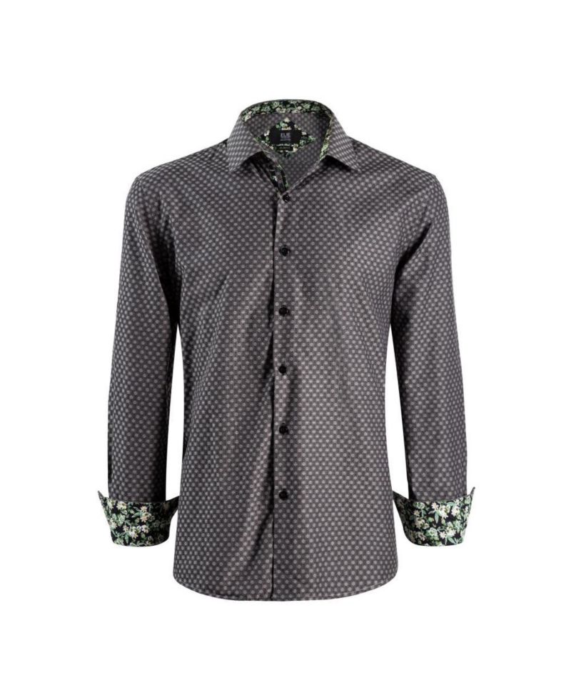 Men's Slim Fit Jacquard Dot Button-Down Shirt