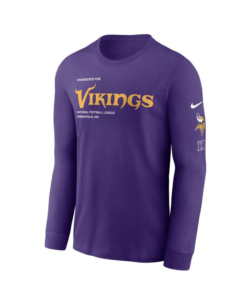 Men's Purple Minnesota Vikings Play to Win Essential Long Sleeve T-Shirt