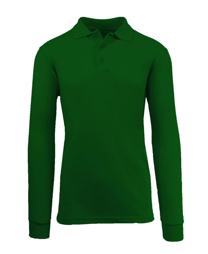 Men's Long Sleeve Pique Polo Shirt