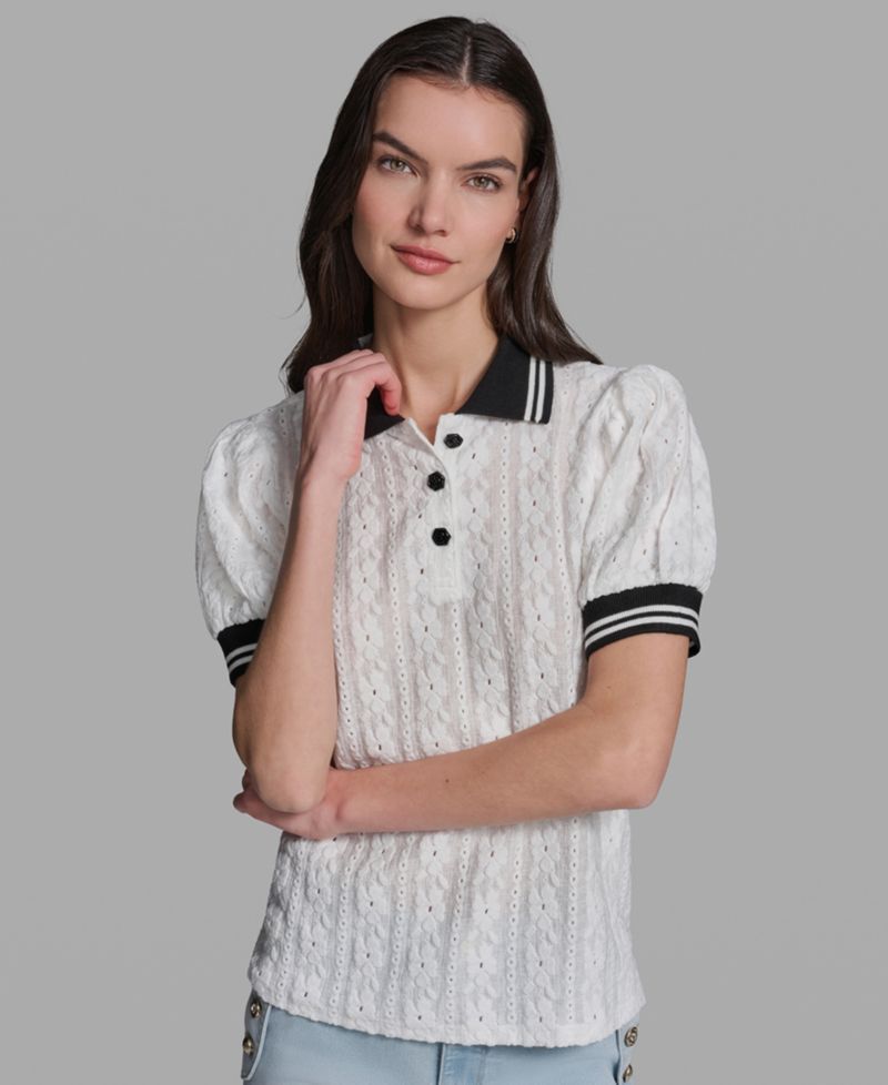 Women's Collared Short-Sleeve Top