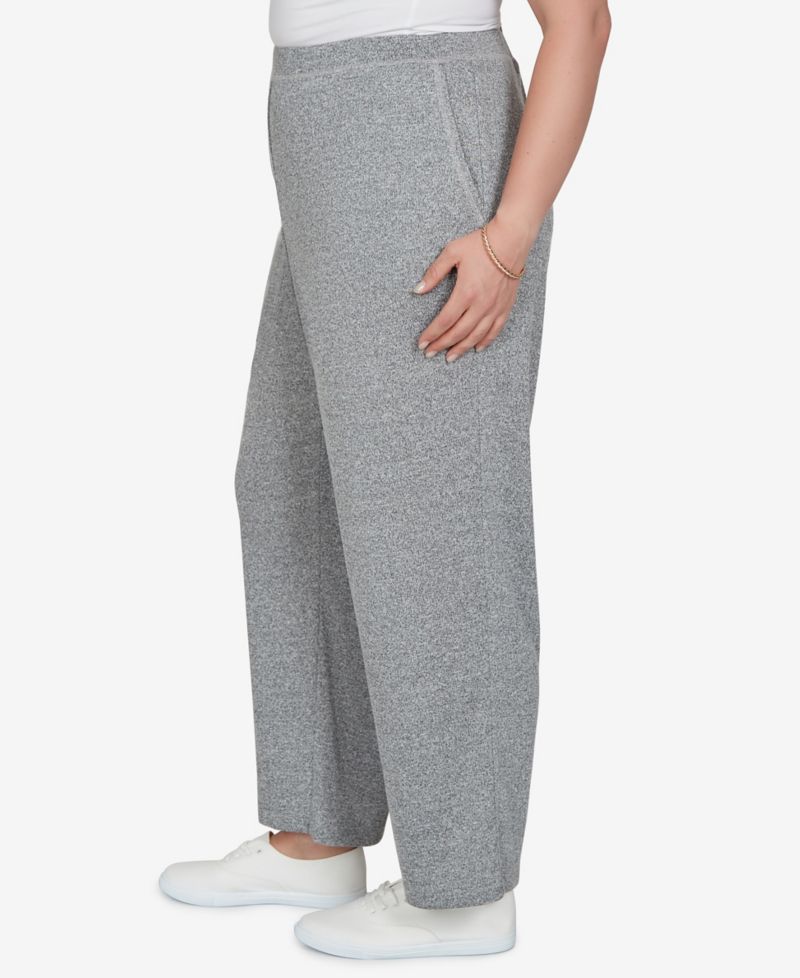 Plus Size Brushed Heather Pull-On Pants