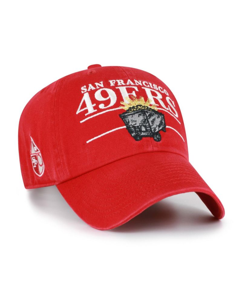 Men's Scarlet San Francisco 49ers Throwback Graphic Clean Up Adjustable Hat