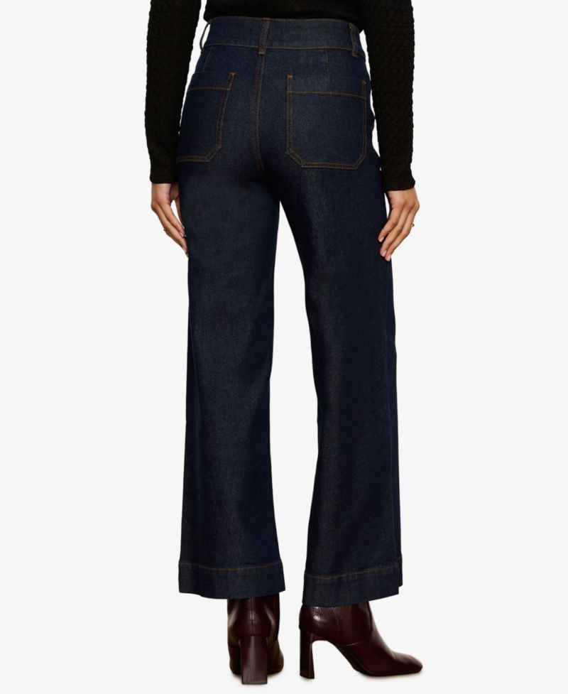 Petite Mid-Rise Wide-Leg Jeans