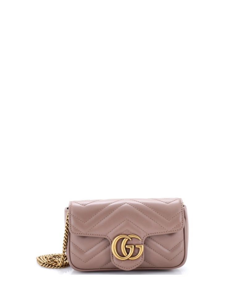 Super Mini GG Marmont Flap Bag Matelasse Leather