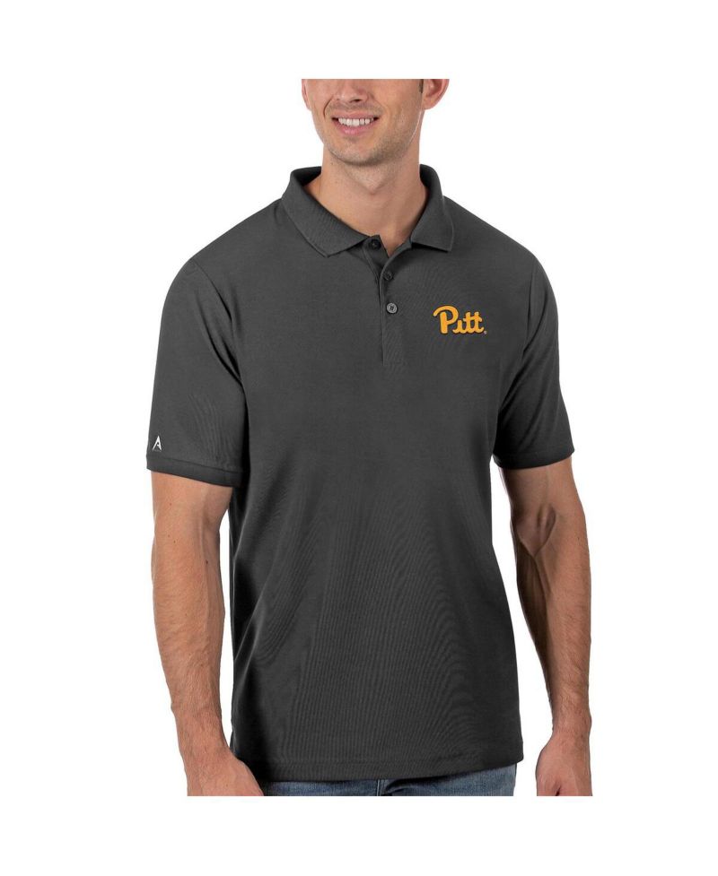Men's Anthracite Pitt Panthers Legacy Pique Polo Shirt