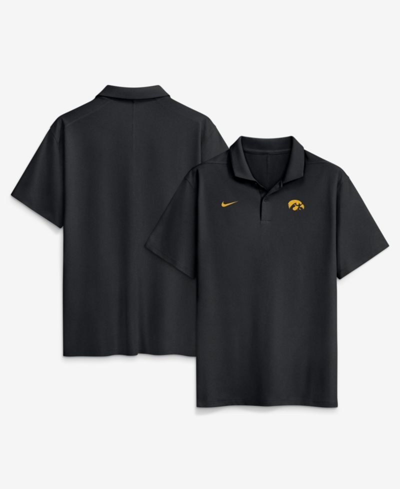 Men's Black Iowa Hawkeyes Primetime Victory Plus Dri-FIT Polo Shirt