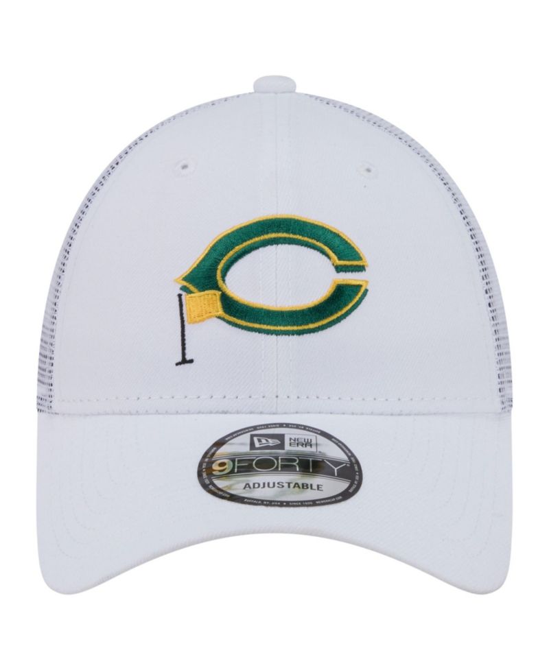 Men's White Cincinnati Reds Flag 9FORTY Trucker Adjustable Hat
