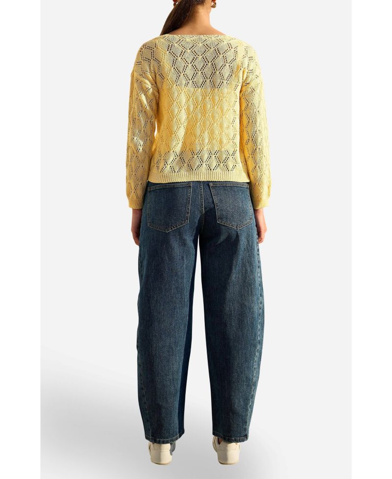 Women's Embroidered Pointelle Cardigan