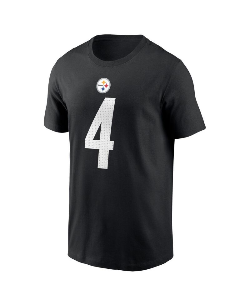 Men's DK Metcalf Black Pittsburgh Steelers Name & Number T-Shirt