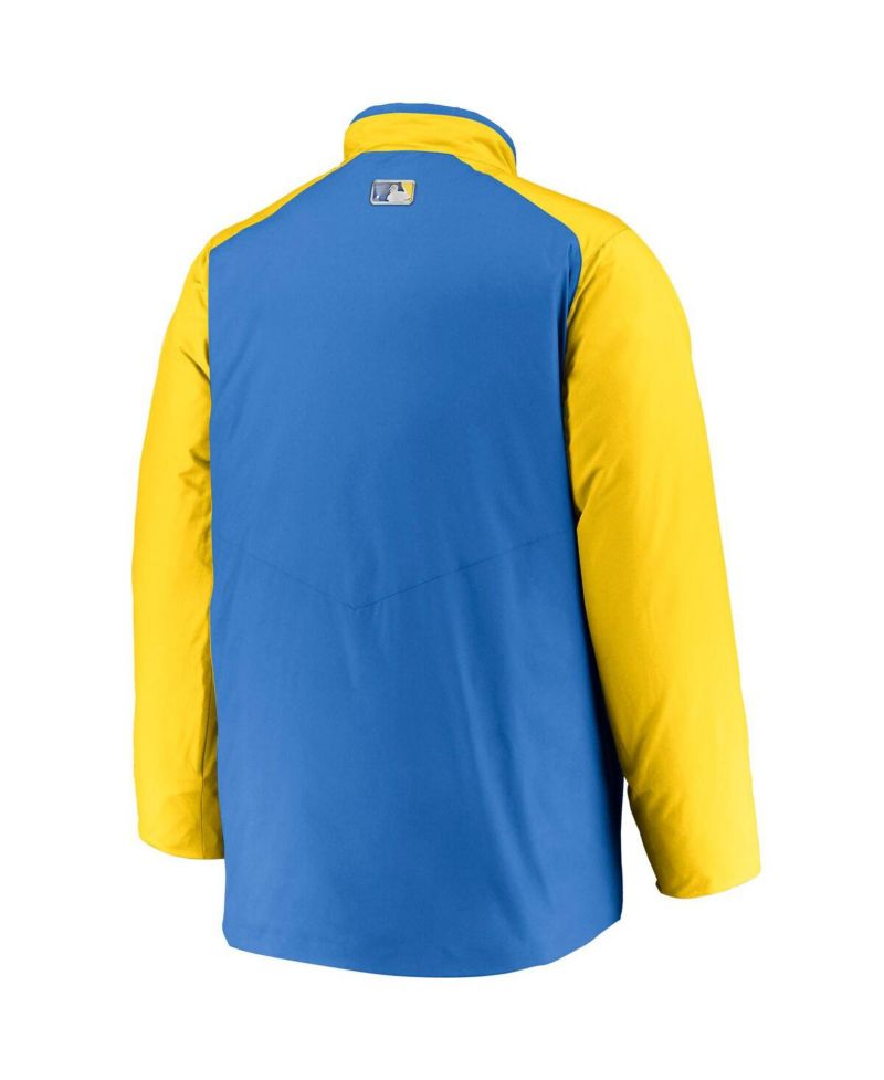 Men's Light Blue Boston Red Sox City Connect Baseball Dugout Full-Zip Jacket