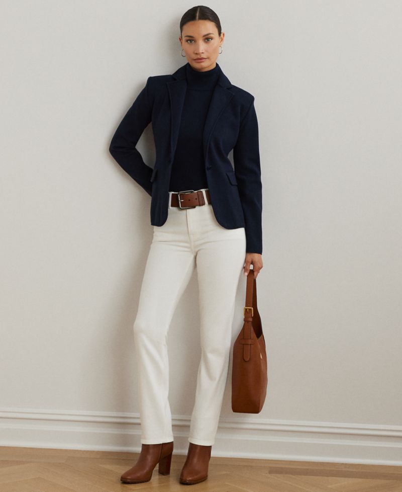 Petite Cotton-Blend Sweater Blazer