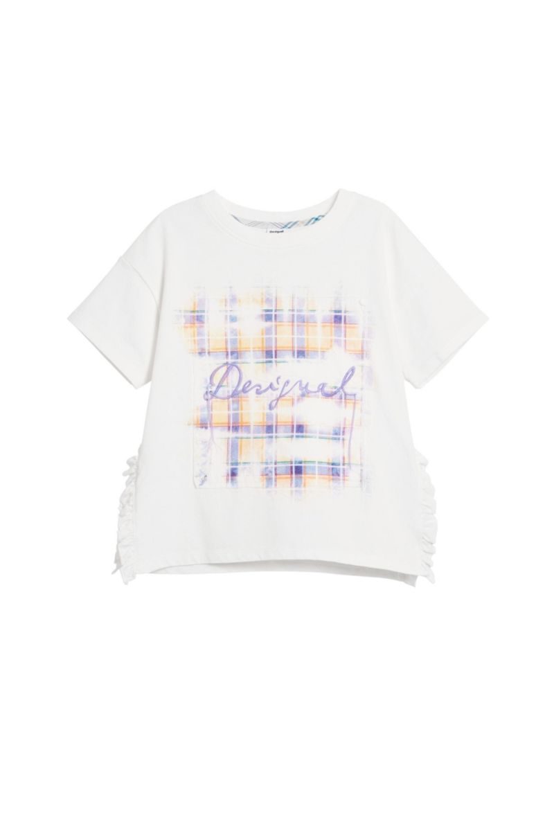 Girls's Short sleeve check t-shirt