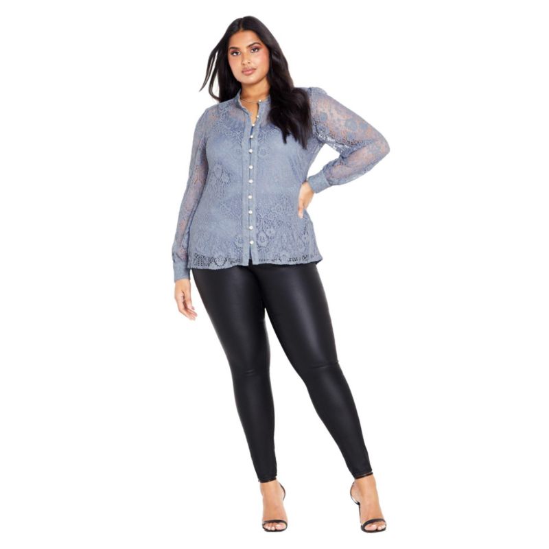 Women's Plus Size Jade Lace Shirt
