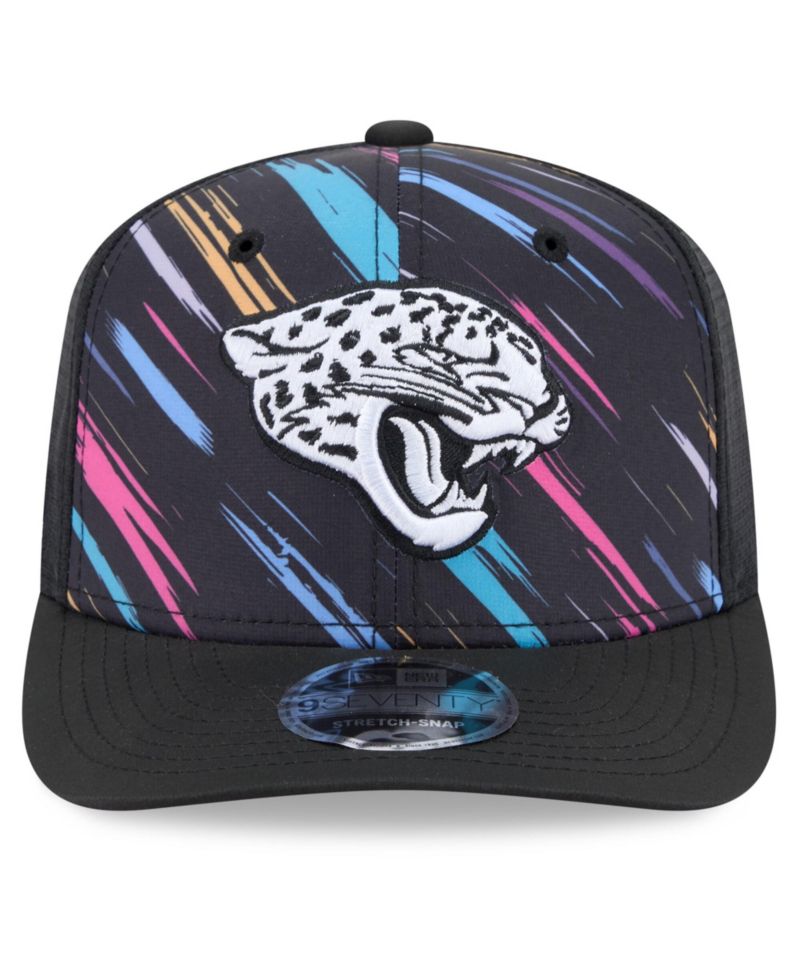 Men's Black Jacksonville Jaguars 2026 NFL Cruical Catch 9SEVENTY Adjustable Trucker Hat