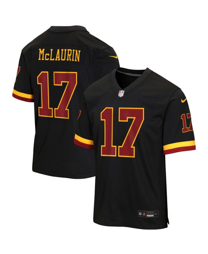 Big Boys and Girls Terry McLaurin Black Washington Commanders Hail Raiser Alternate Game Jersey