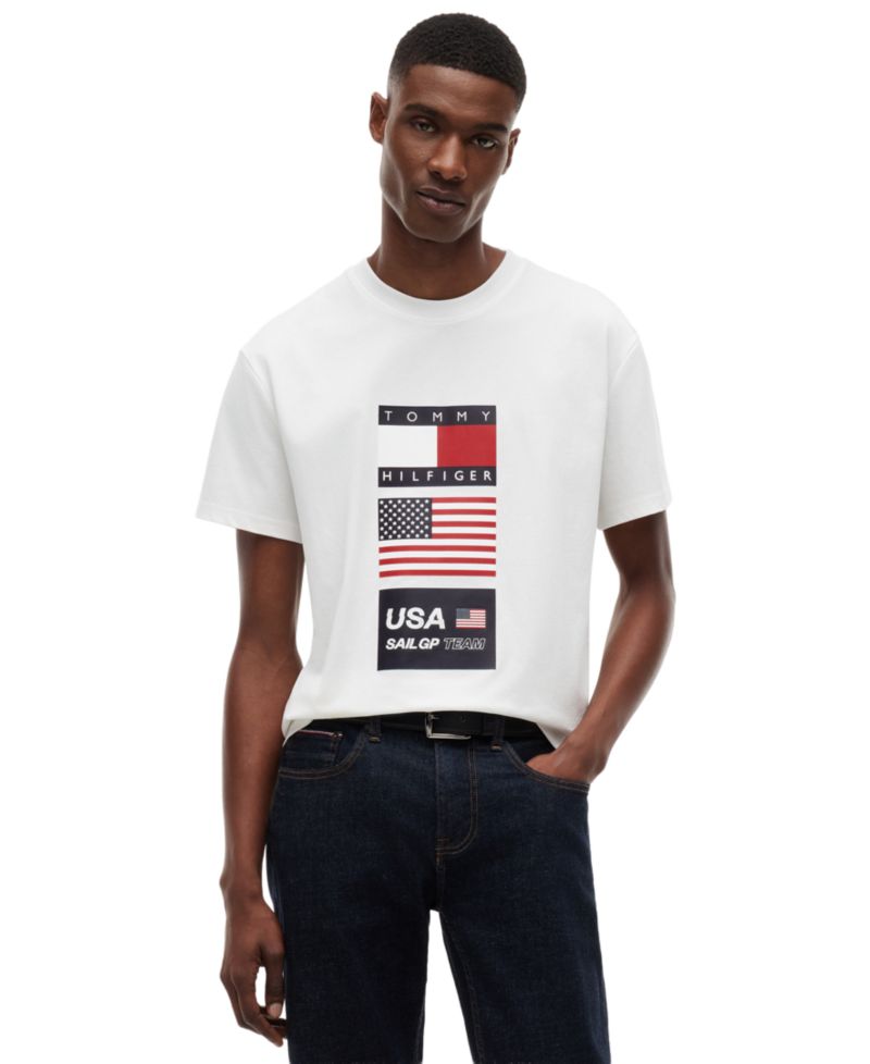 x U.S. SailGP Men's Flag Crewneck T-Shirt
