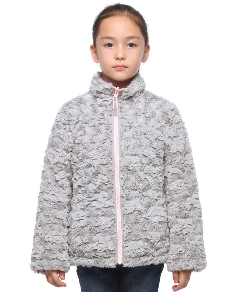 Girls Reversible Sherpa Fleece Puffer Jacket