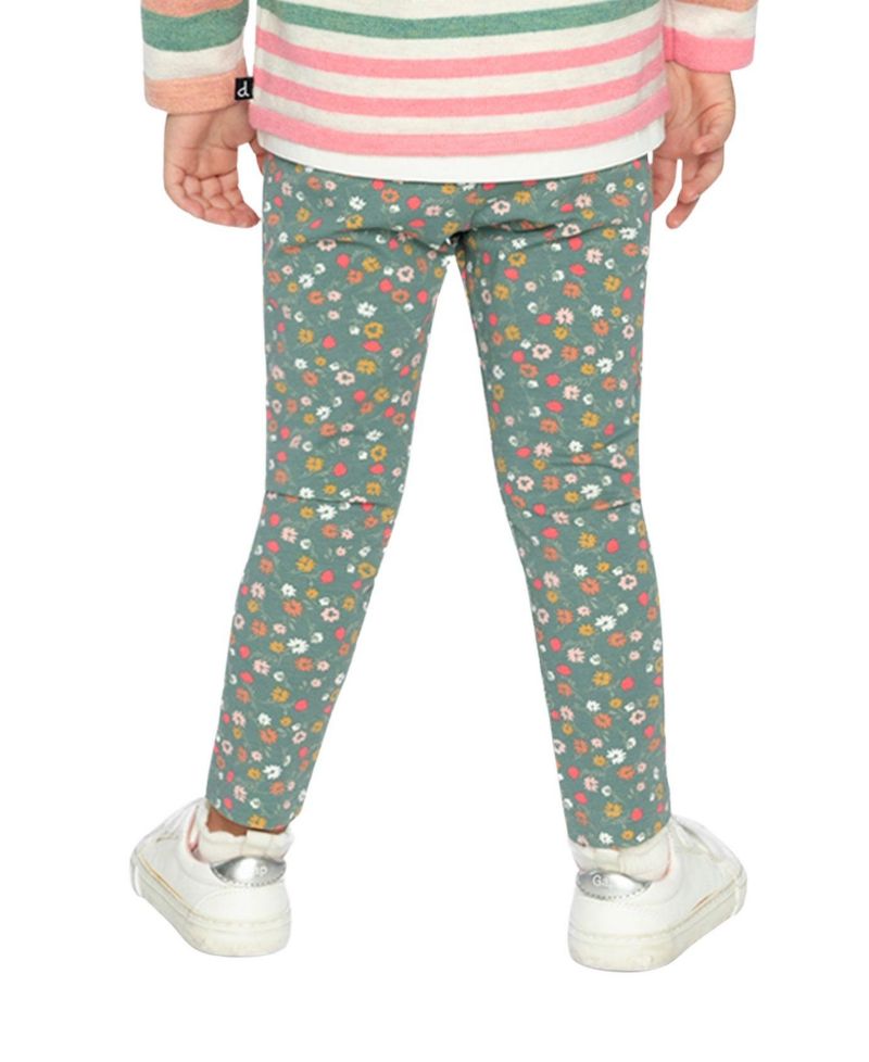 Little and Big Girl (6-7) Cotton Leggings Floral Print