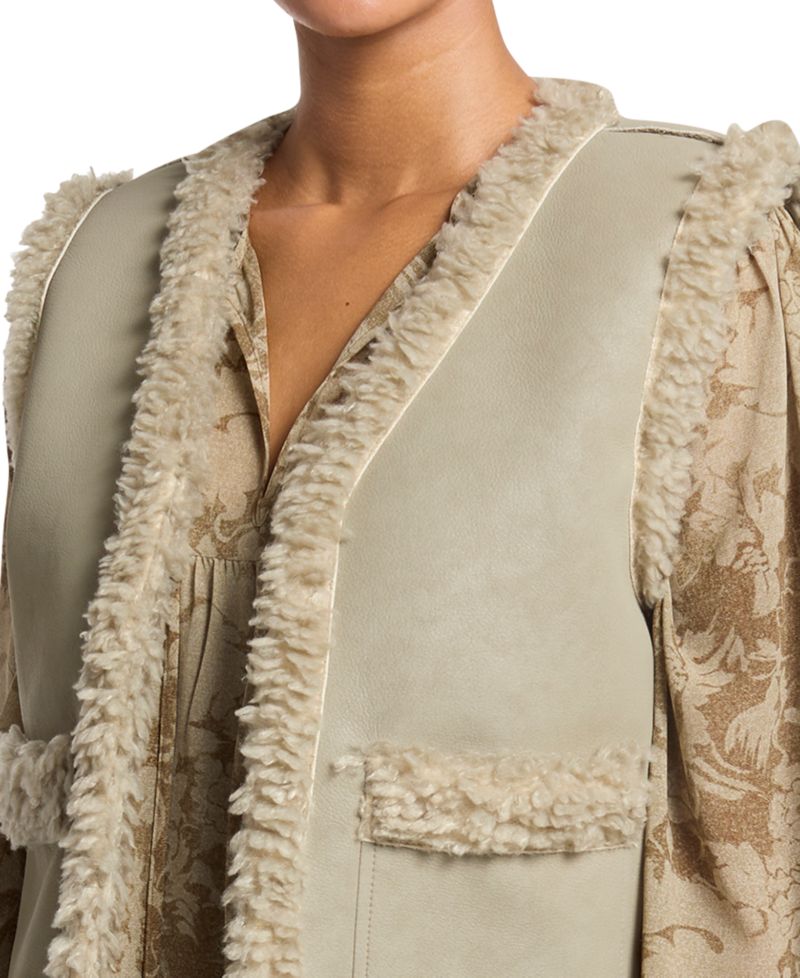 Women's Faux Shearling Sleeveless Vest