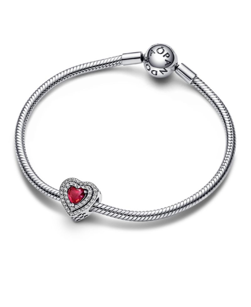 Mixed Stone Sparkling Levelled Heart Charm