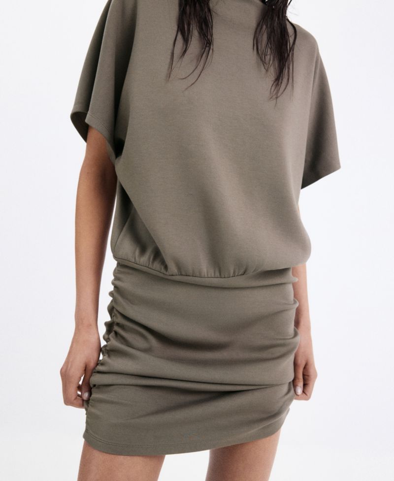 Women's Drape-Detail Mini Body-Con Dress