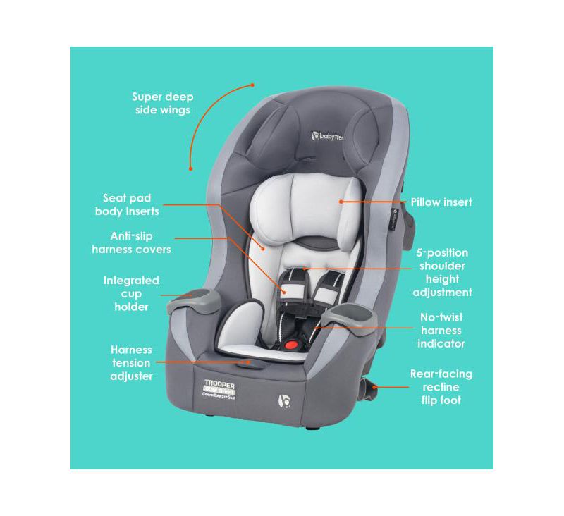 Trooper SLIM 3-in-1 Convertible Car Seat with Side Impact Protection