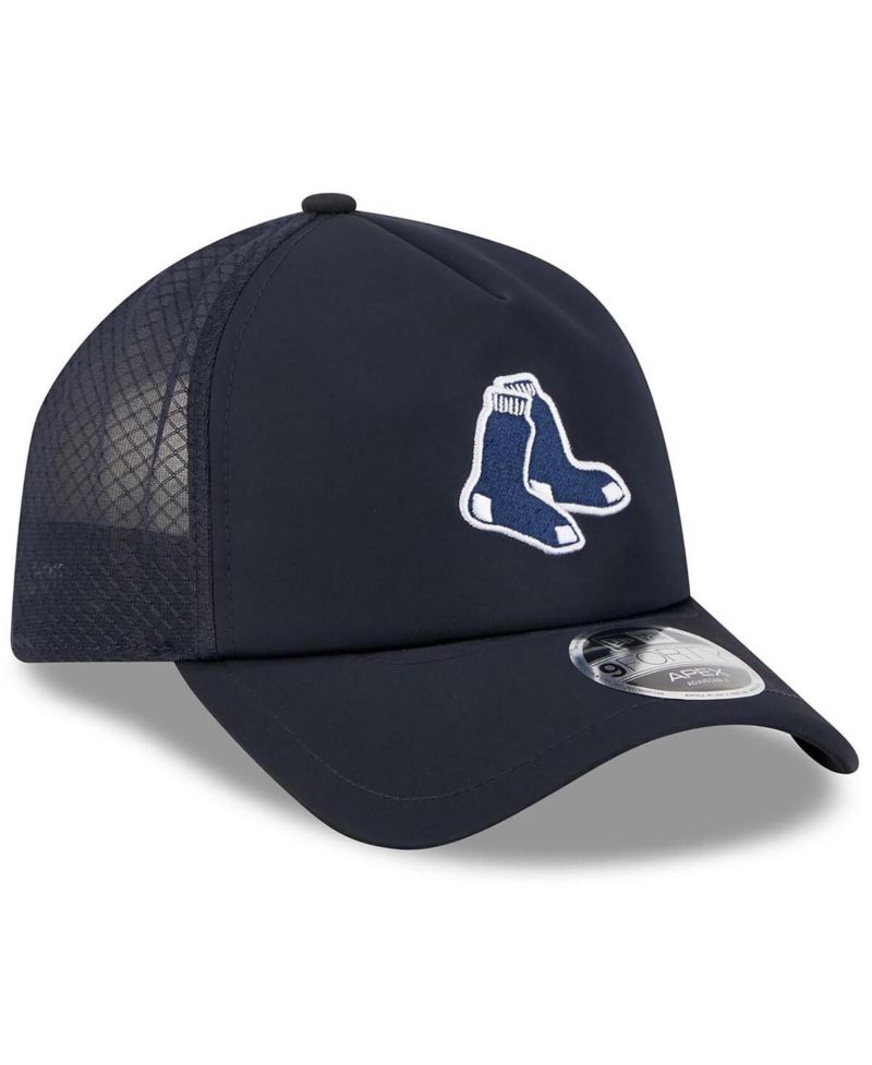 Men's Navy Boston Red Sox 2026 Batting Practice Alternate Apex 9FORTY Adjustable Hat