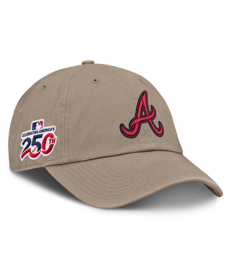 Men's Khaki Atlanta Braves Celebrating America's 250th Club Adjustable Hat