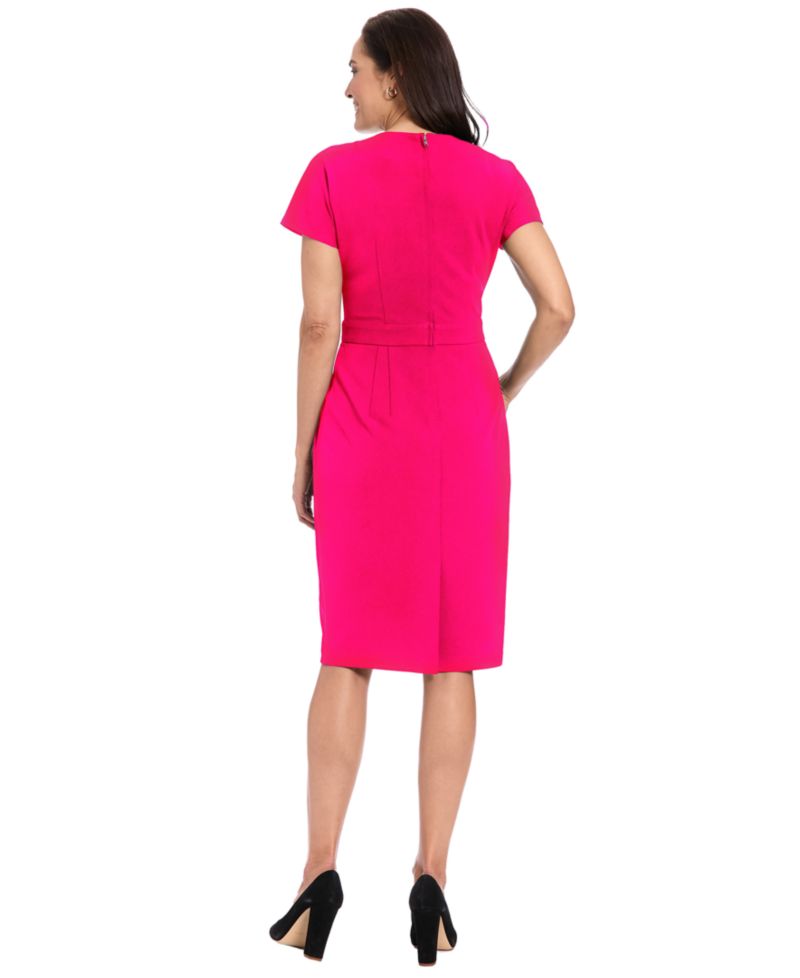 Petite Short-Sleeve Sheath Dress