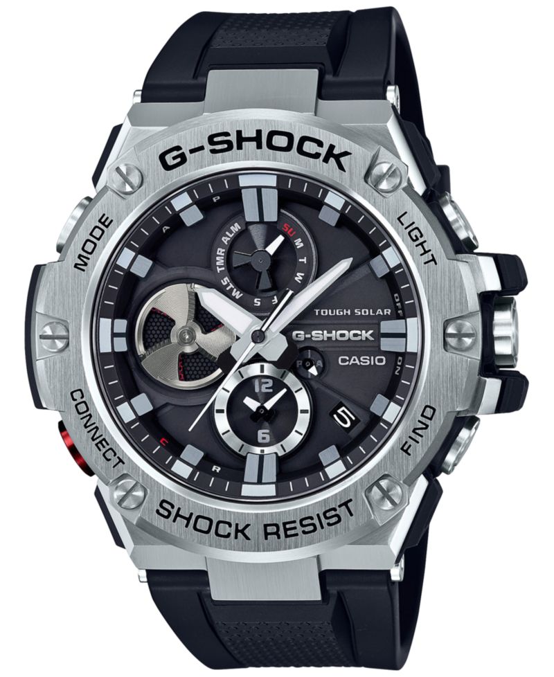Men's Black Resin Strap Watch 53.8mm