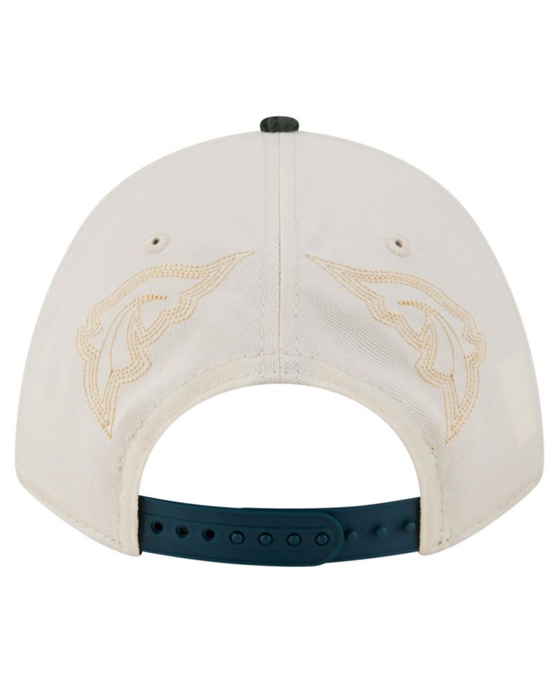 Men's Cream/Midnight Green Philadelphia Eagles Western 9FORTY A-Frame Adjustable Hat