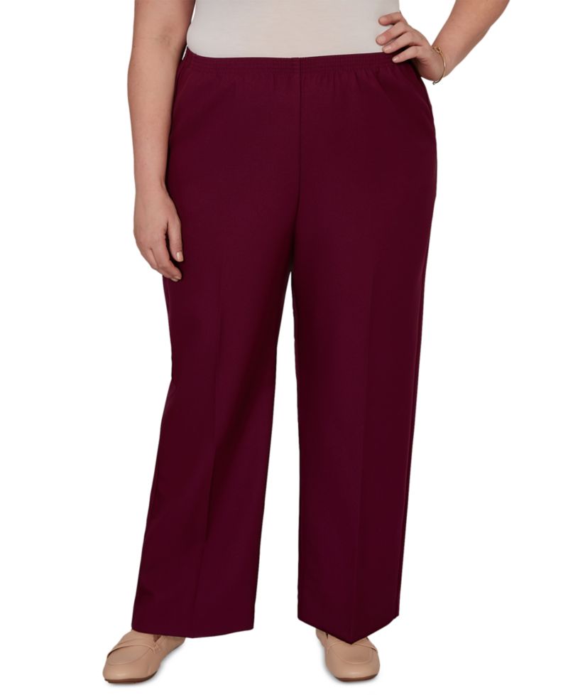 Plus Size Colored Mid-Rise Pants