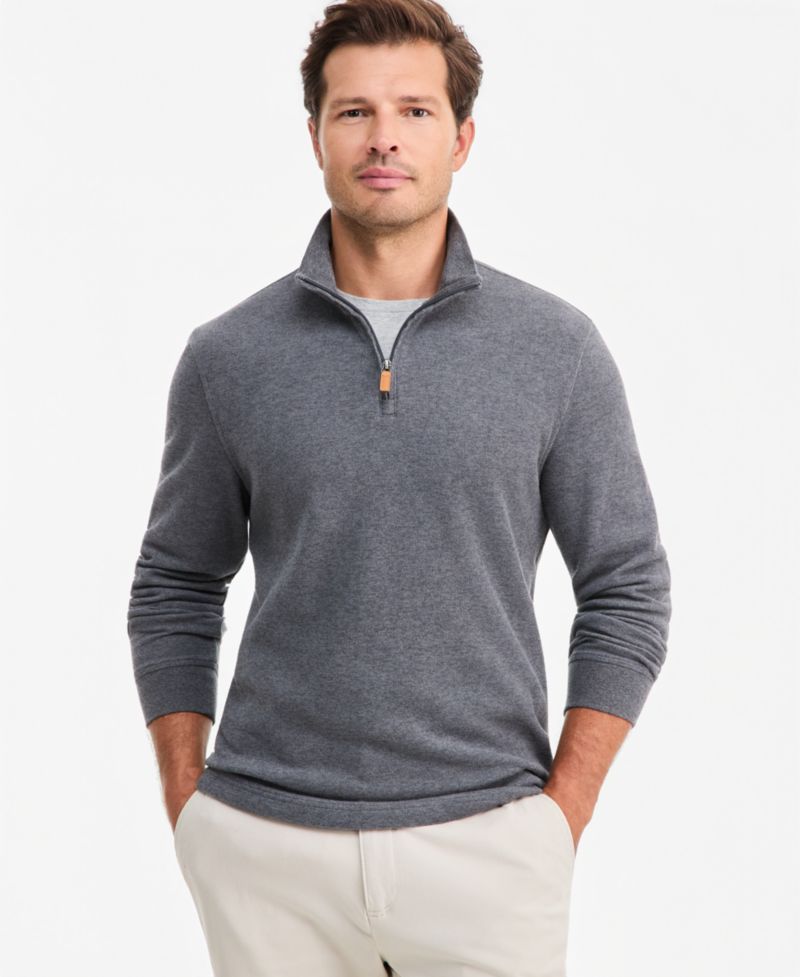 Men's French Rib Quarter-Zip Sweatshirt