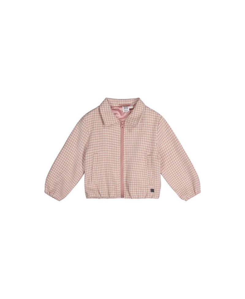 Little and Big Girl 6-14Y Bomber Jacket Houndstooth