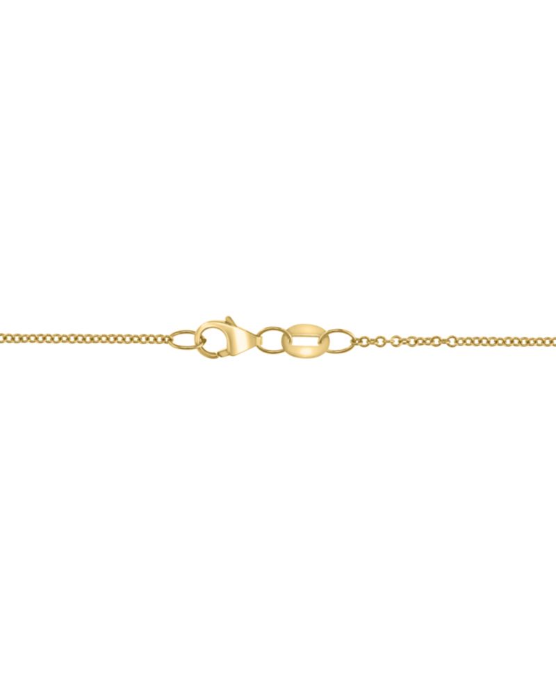 EFFY® Sapphire (1/20 ct. t.w.) & Diamond (1/4 ct. t.w.) Evil Eye Heart 18" Pendant Necklace in 14k Gold