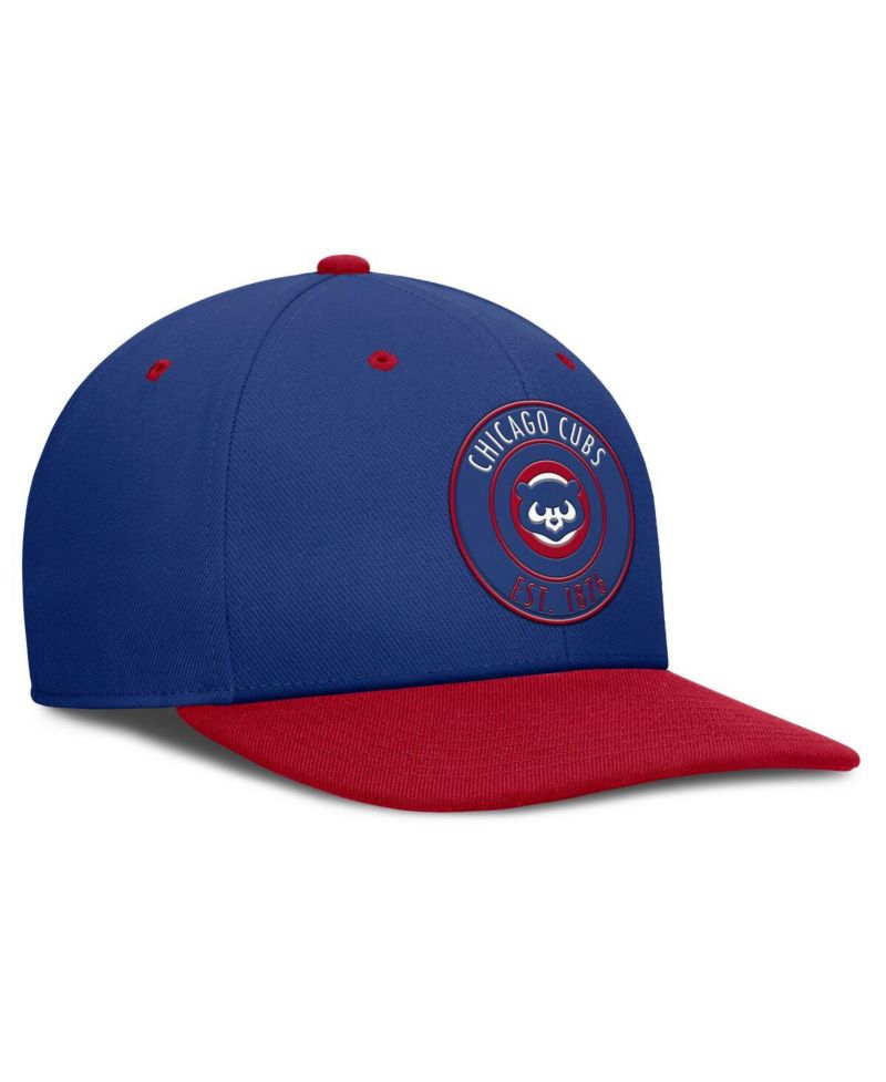 Men's Royal/Red Chicago Cubs Cooperstown Collection Pro Dri-FIT Snapback Hat